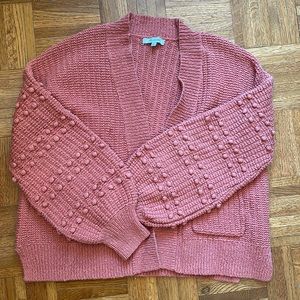 Madewell Bobble Cardigan in Sweet Dahlia